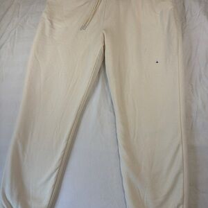 Eddie Bauer Womens L Tall WR Cabin Fleece Jogger Ivory NWT